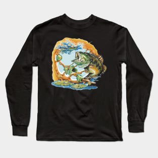 Top Water Bass Fishing Long Sleeve T-Shirt